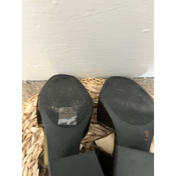 Jessica Simpson Western Denim Floral Pumps Size 6.5 Rose Platform Chunky Boho - Picture 4 of 7